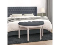 Banc Gris Foncé 81,5x41x49 Cm Velours