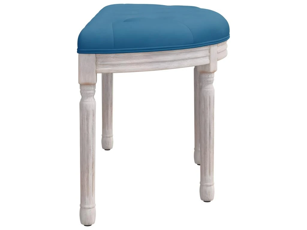 Banc Bleu 81,5x41x49 Cm Velours â Image 3