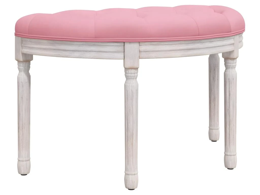 Banc Rose 81,5x41x49 Cm Velours â Image 2