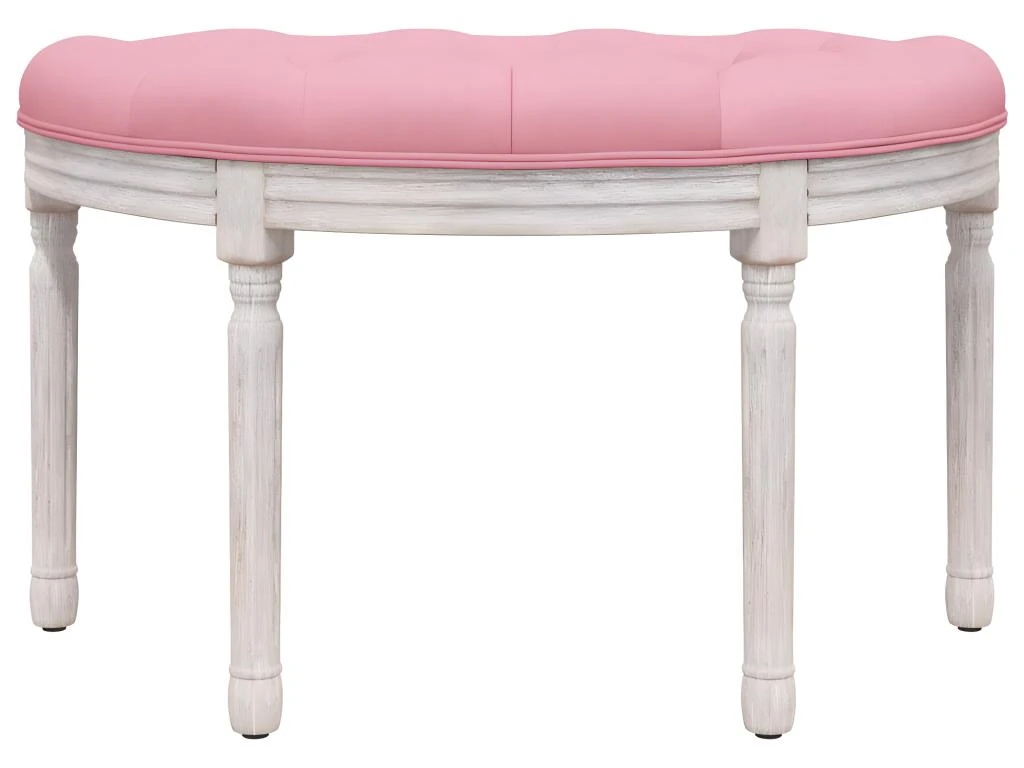 Banc Rose 81,5x41x49 Cm Velours â Image 3