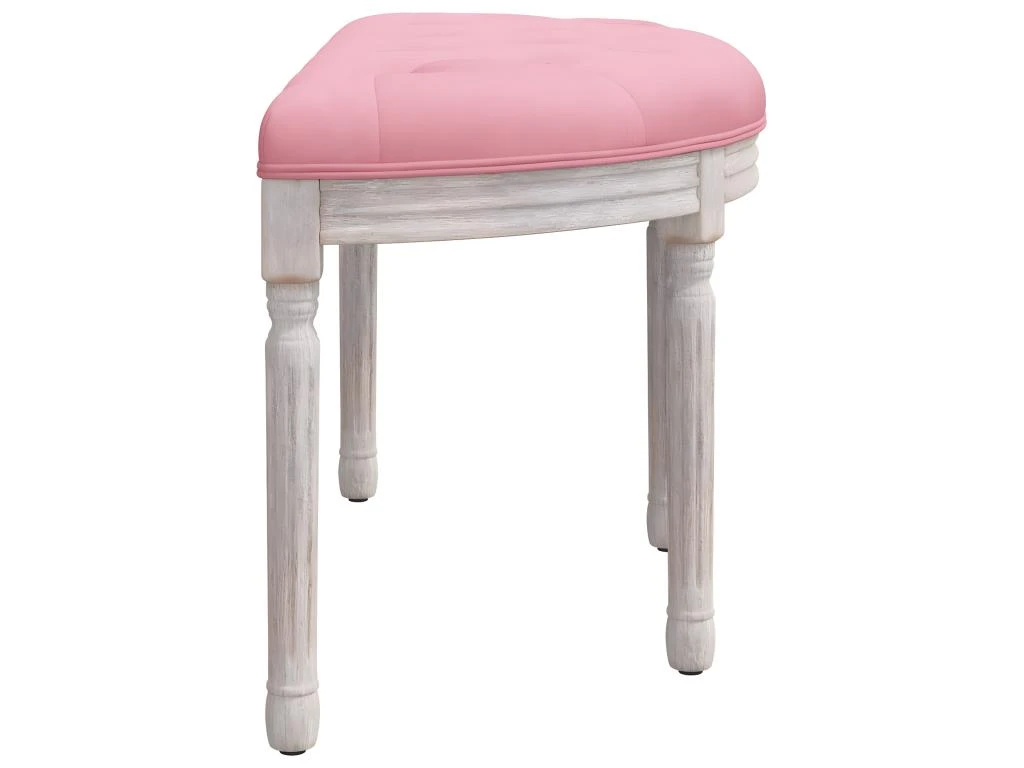 Banc Rose 81,5x41x49 Cm Velours â Image 4