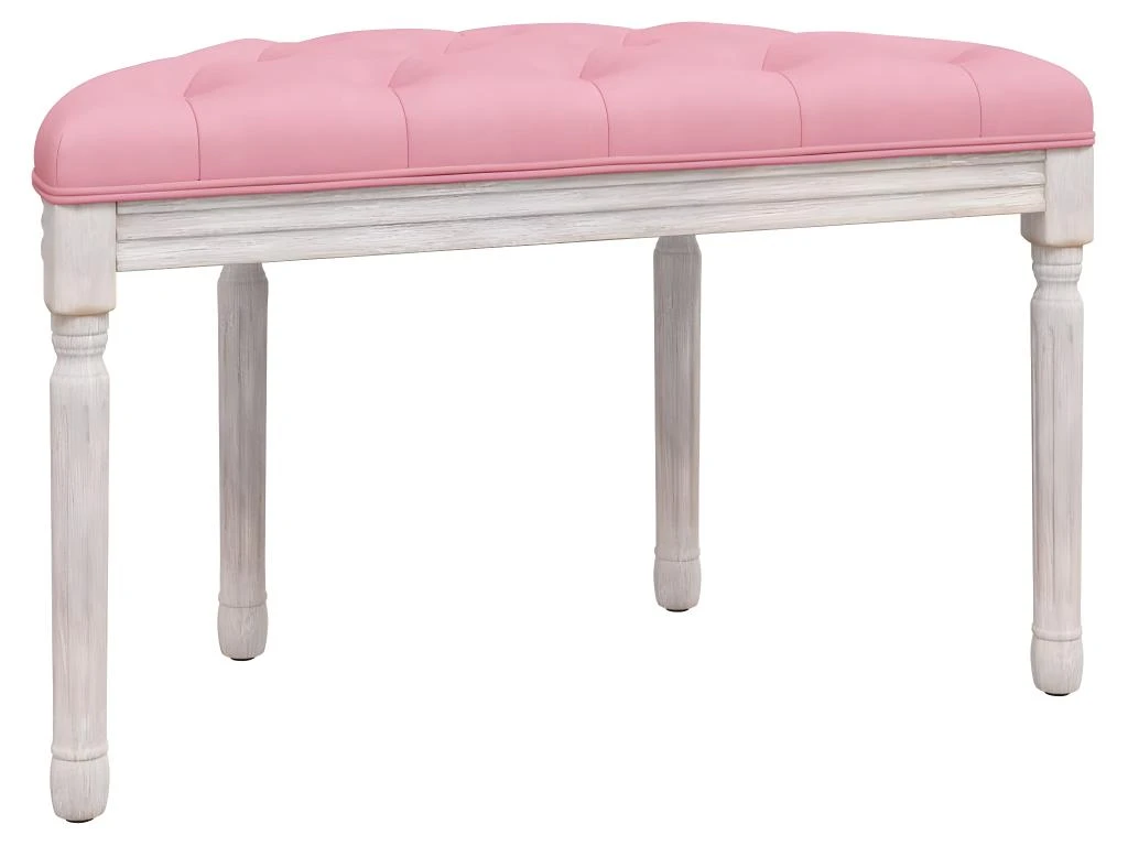 Banc Rose 81,5x41x49 Cm Velours â Image 5