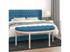 Banc Bleu 110,5x45x49 Cm Velours