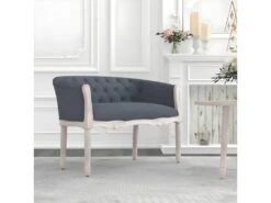 Banc Gris Foncé 98x56x69 Cm Velours
