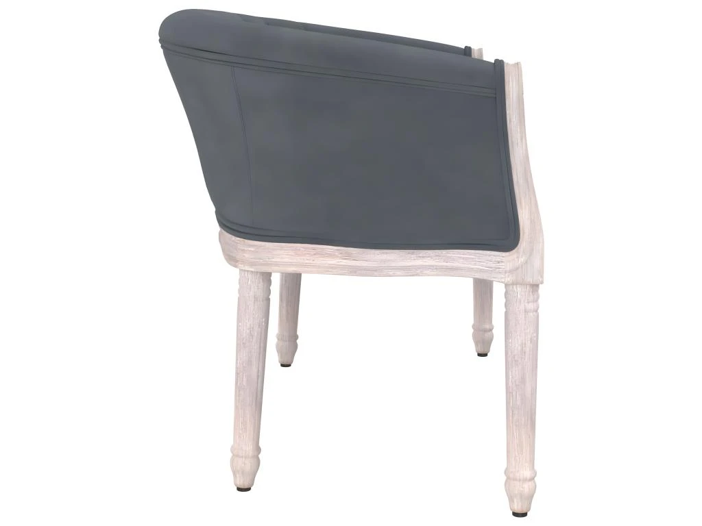 Banc Gris FoncĂ© 98x56x69 Cm Velours â Image 4