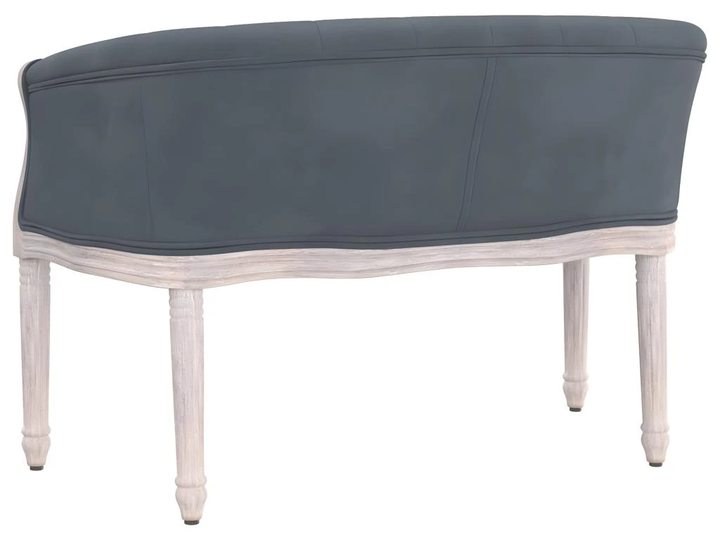 Banc Gris FoncĂ© 98x56x69 Cm Velours â Image 5