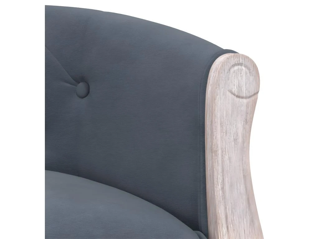 Banc Gris FoncĂ© 98x56x69 Cm Velours â Image 6