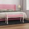 Banc Rose 110x45x60 Cm Velours