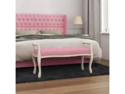Banc Rose 110x45x60 Cm Velours