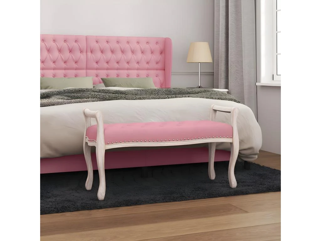 Banc Rose 110x45x60 Cm Velours
