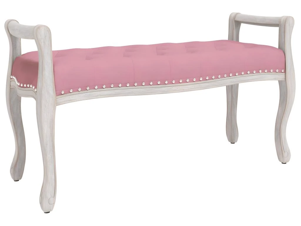 Banc Rose 110x45x60 Cm Velours â Image 2