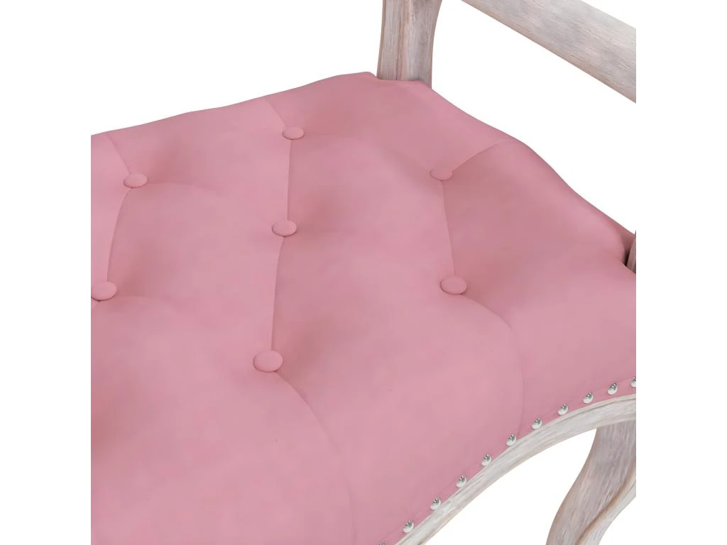 Banc Rose 110x45x60 Cm Velours â Image 5