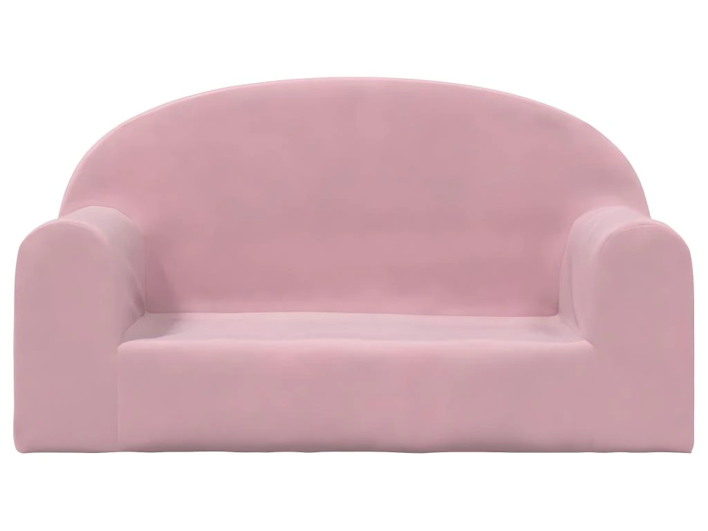 Canapé Pour Enfants à 2 Places Rose Peluche Douce – Image 3