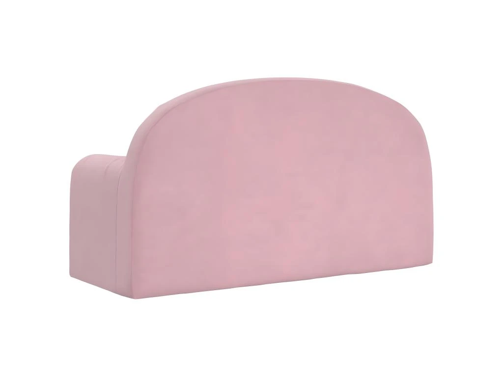 Canapé Pour Enfants à 2 Places Rose Peluche Douce – Image 5