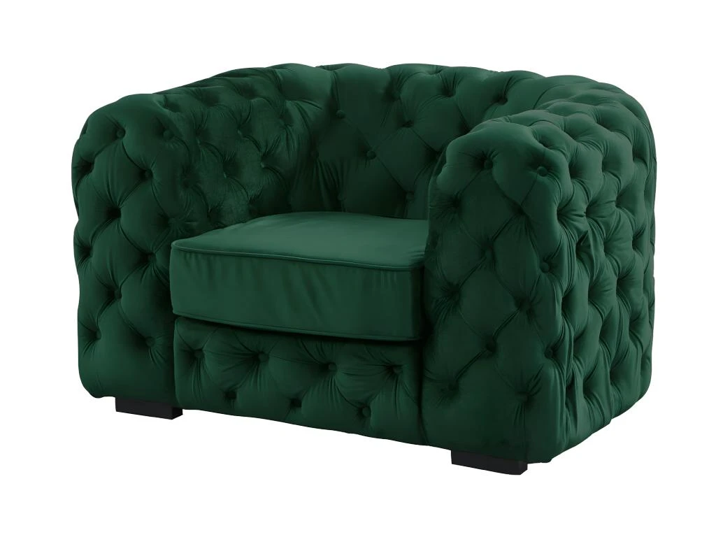 Fauteuil Chesterfield STANLEY - Velours Vert Sapin – Image 2