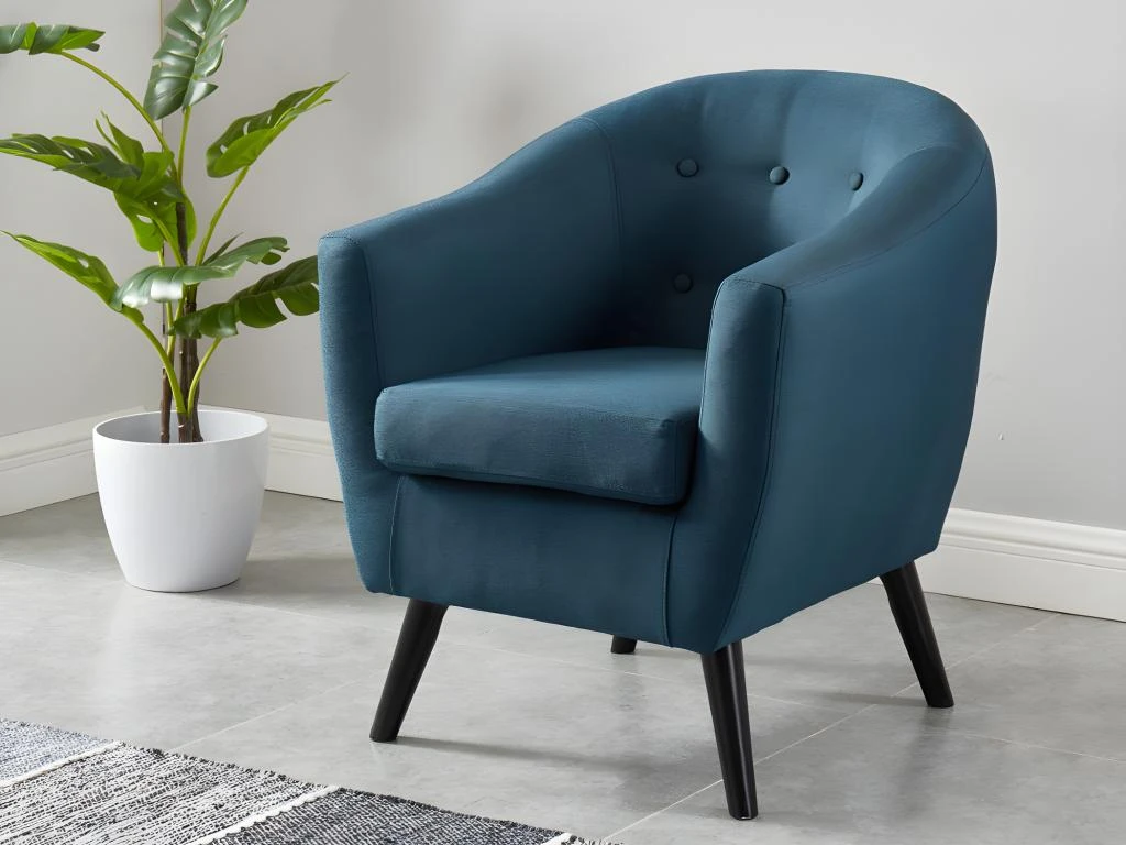Fauteuil MIOKAS En Tissu - Bleu