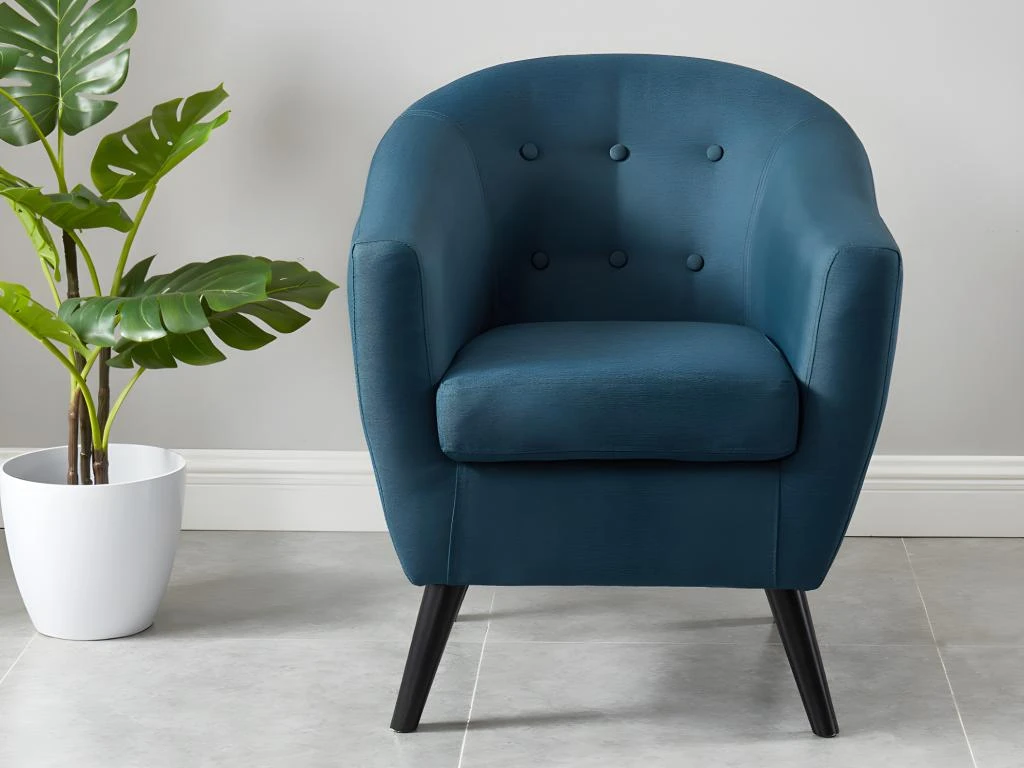 Fauteuil MIOKAS En Tissu - Bleu – Image 2