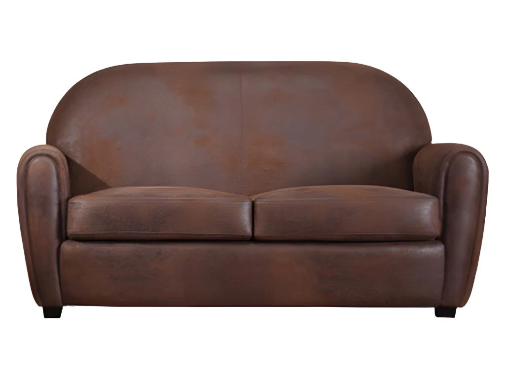Fauteuil Microfibre Aspect Cuir Vieilli Club VICTORY II â Image 12