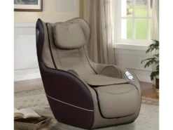 Fauteuil Massant ADRASTEE En Simili - Option Bluetooth - Beige