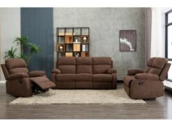 Fauteuil Relax En Tissu TOLZANO - Marron