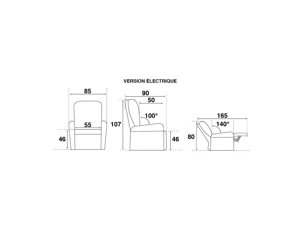 Fauteuil Relax électrique Brun - SOFTY – Image 4