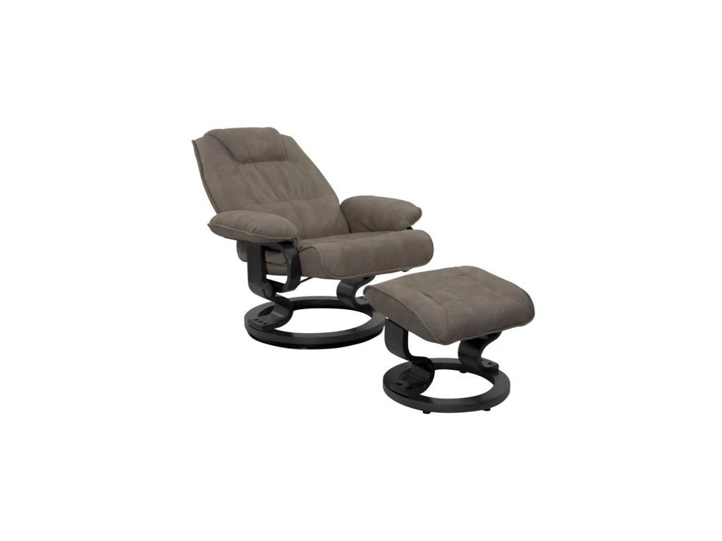 Fauteuil De Relaxation Microfibre Brun - EXCELLY N°1 â Image 3