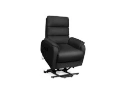 Fauteuil Relax Releveur Simili Cuir Noir - VERSO