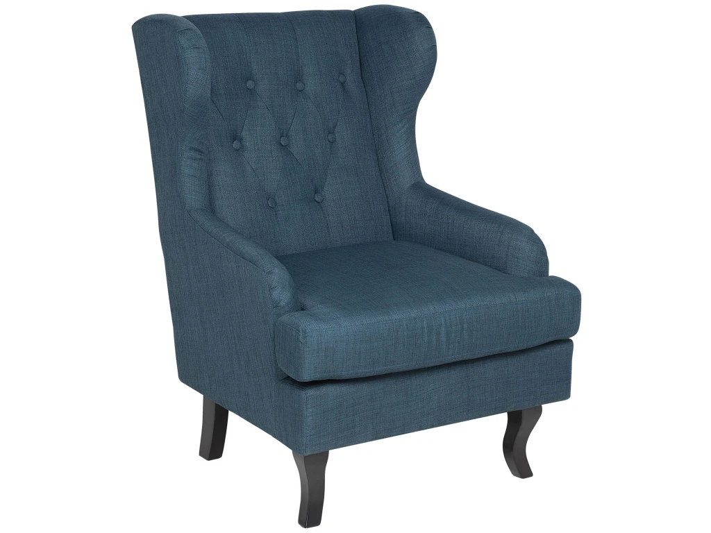 Fauteuil En Tissu Tapissé Bleu Foncé ALTA – Image 2