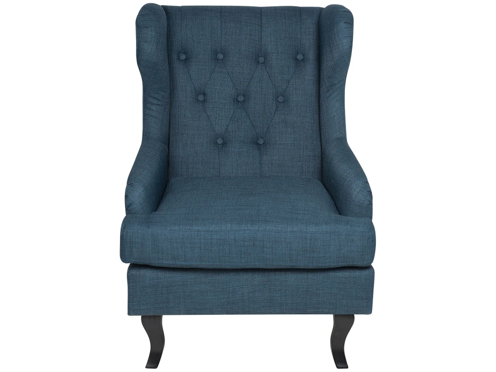 Fauteuil En Tissu Tapissé Bleu Foncé ALTA – Image 4