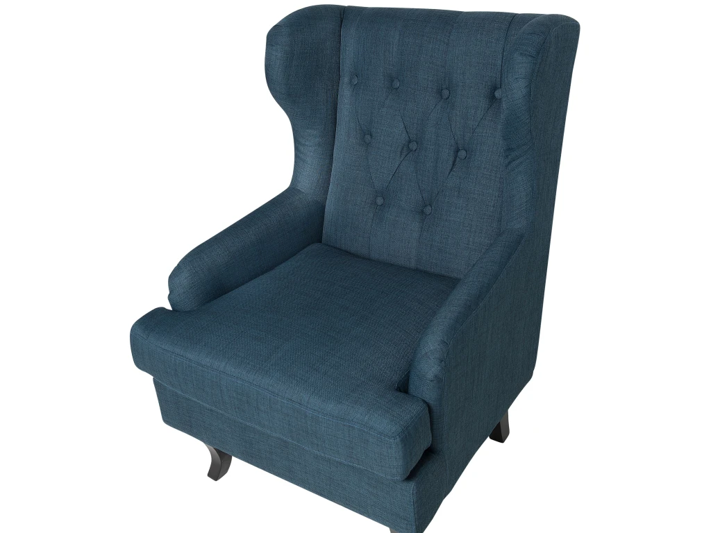 Fauteuil En Tissu Tapissé Bleu Foncé ALTA – Image 6