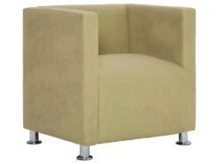 Fauteuil Chaise SiĂšge Lounge Design Club Sofa Salon Cube Vert Polyester 1102270/2