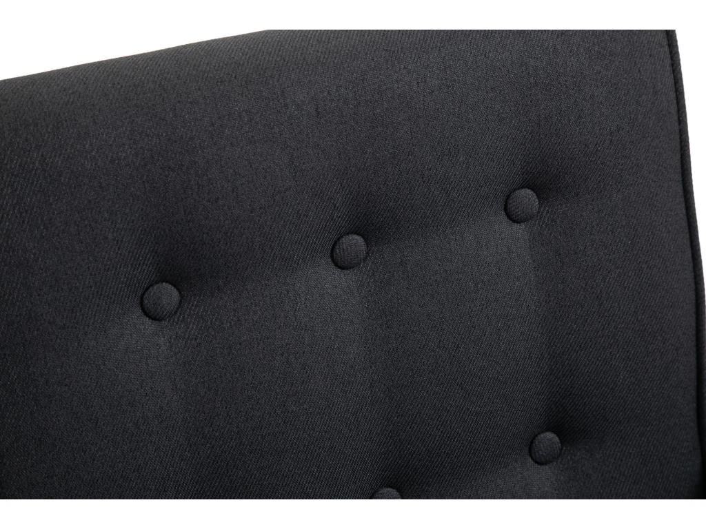 Fauteuil à Bascule Rocking Chair Design Moderne Dossier Capitonné En Tissu Pieds En Bois Tissu Noir FAL101541 – Image 5