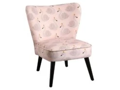 Fauteuil Enfant En Coton Et Bois Cygne Rose