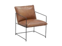 Fauteuil En Cuir De Buffle Et Métal