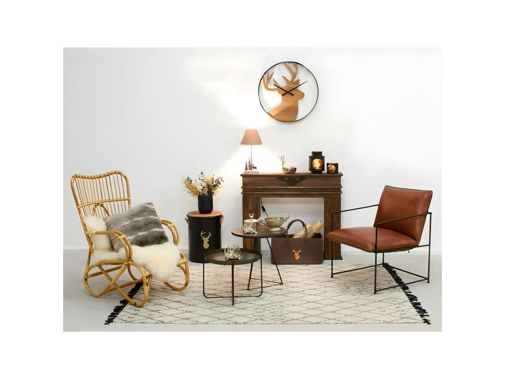 Fauteuil En Cuir De Buffle Et MĂ©tal â Image 2