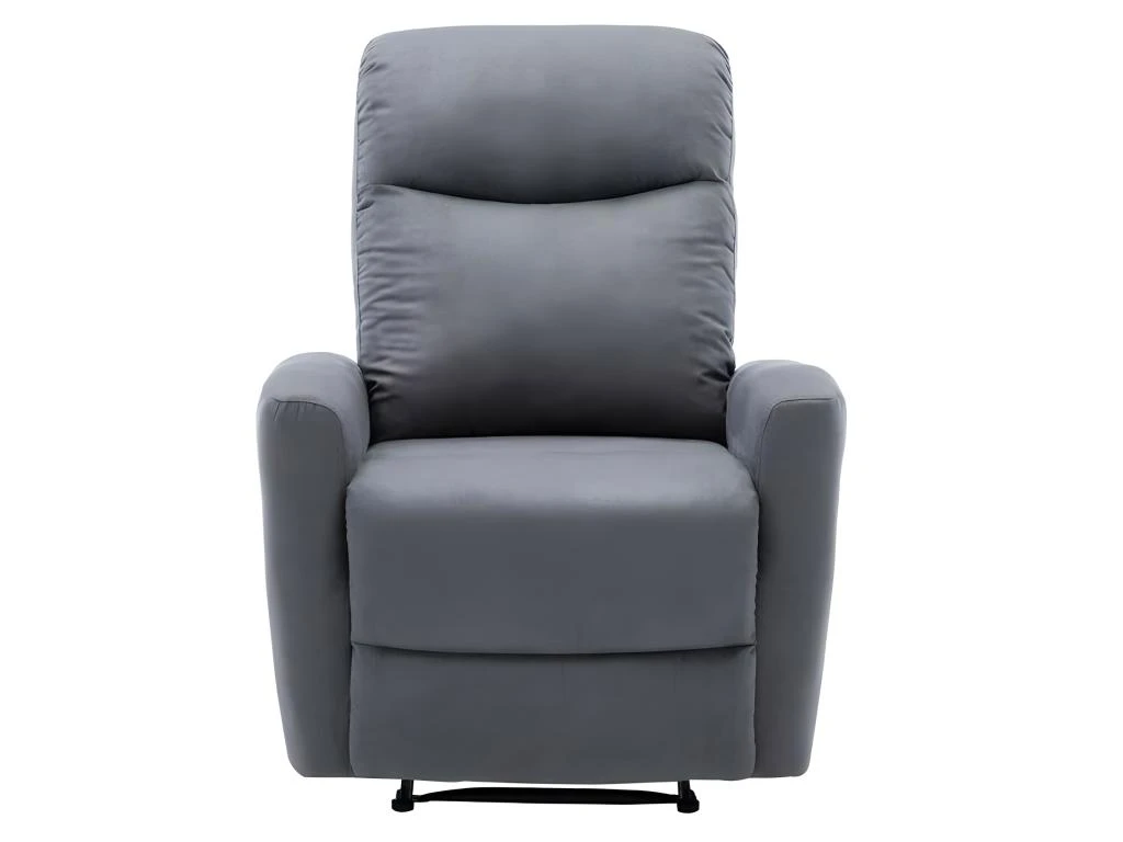 Fauteuil Relax Manuel - Tissu Gris - L 82 X P 97 X H 98 Cm - JESS – Image 2