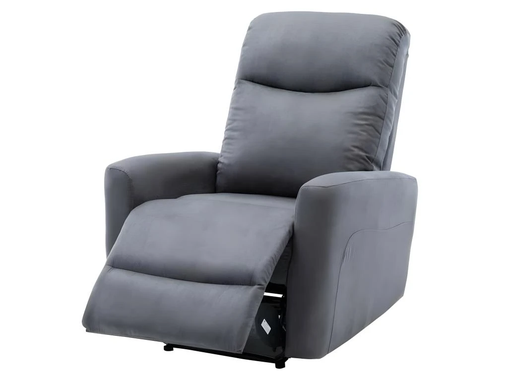 Fauteuil Relax Manuel - Tissu Gris - L 82 X P 97 X H 98 Cm - JESS – Image 5