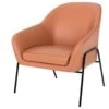 Fauteuil Terracotta Aubin En Cuir Synthétique