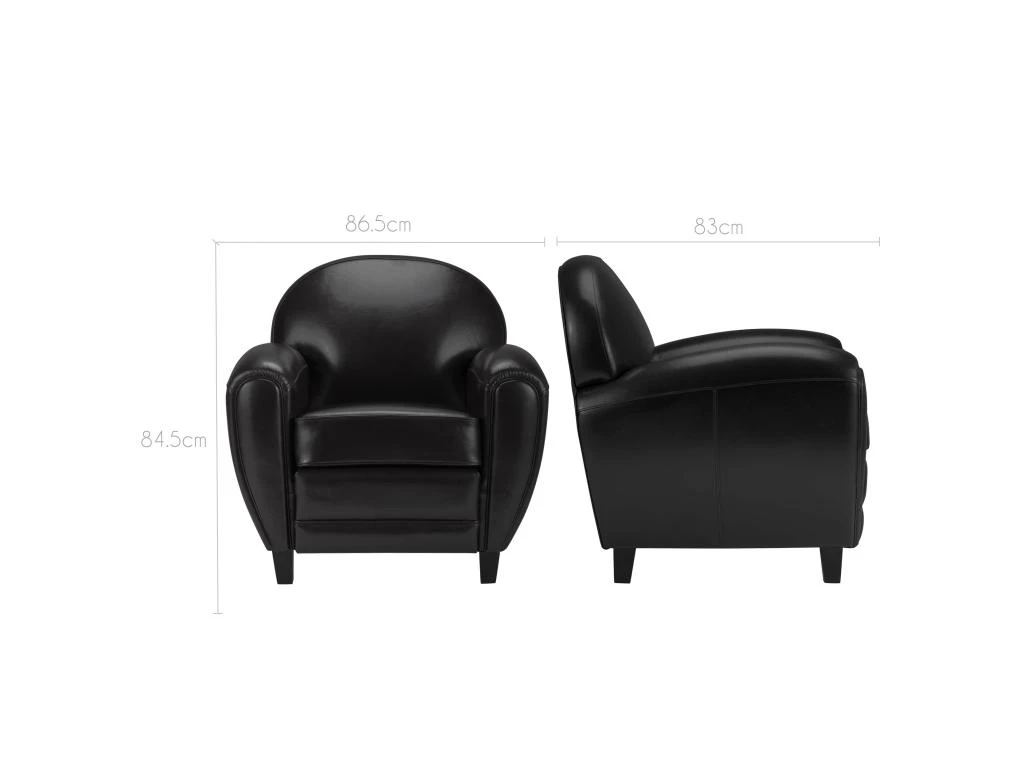 Fauteuil Club Noir â Image 3