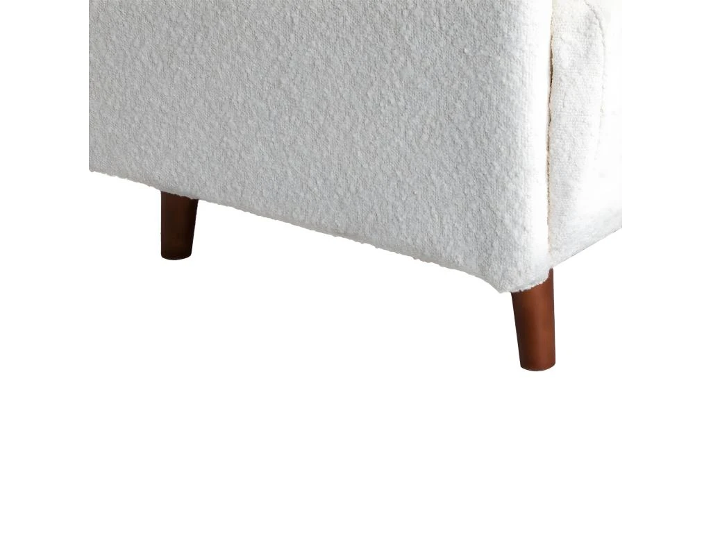 Belushi - Fauteuil Convertible En Tissu Bouclette - Couleur - Ecru â Image 8