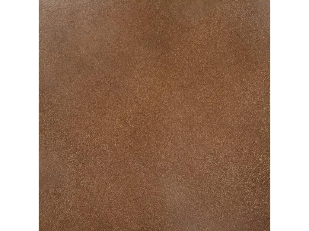 Fauteuil En Cuir Marron Et Bois De Manguier H 86 Cm â Image 3