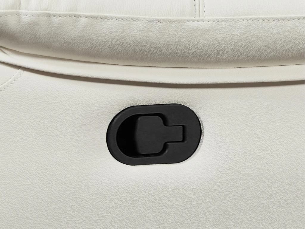 Fauteuil Relax En Cuir Blanc VINETA â Image 5