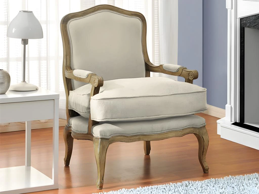 Fauteuil Bergère En Lin MAHAUX - Gris – Image 7