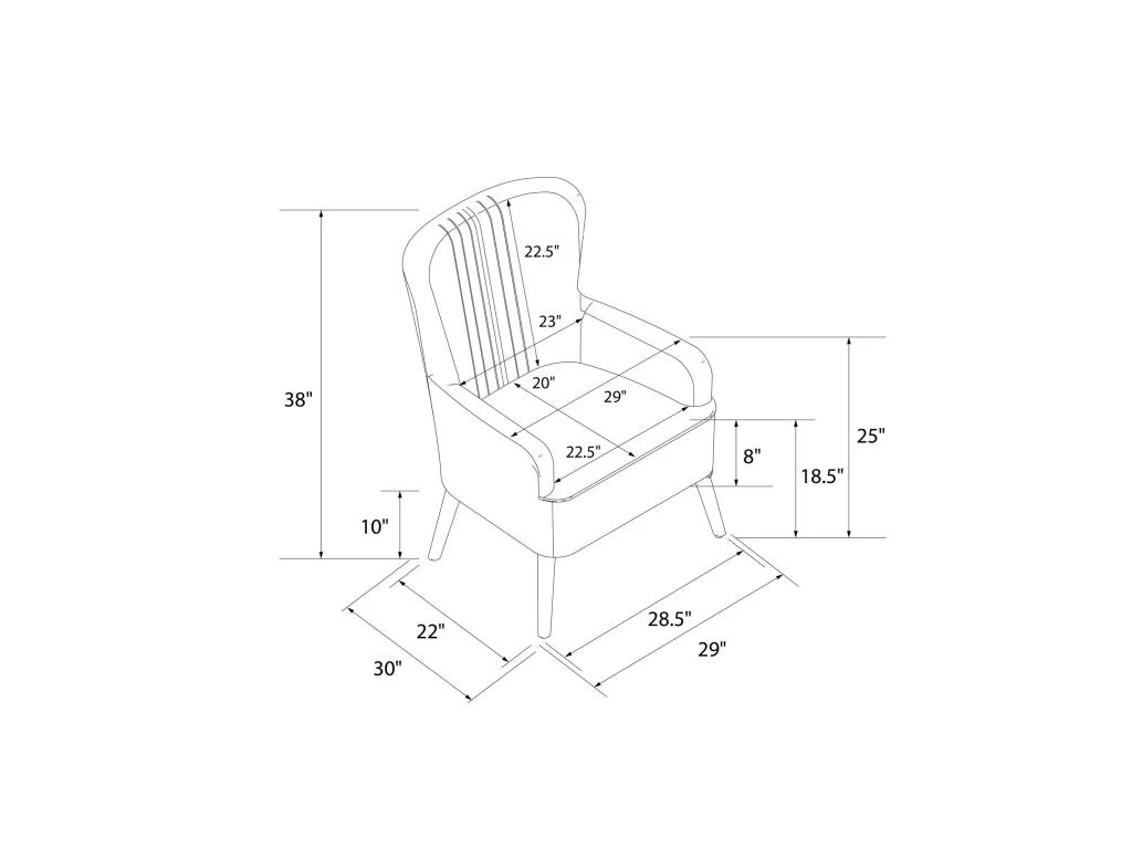 Chaise D'appoint RembourrĂ©e En Tissu Blanc â Image 5