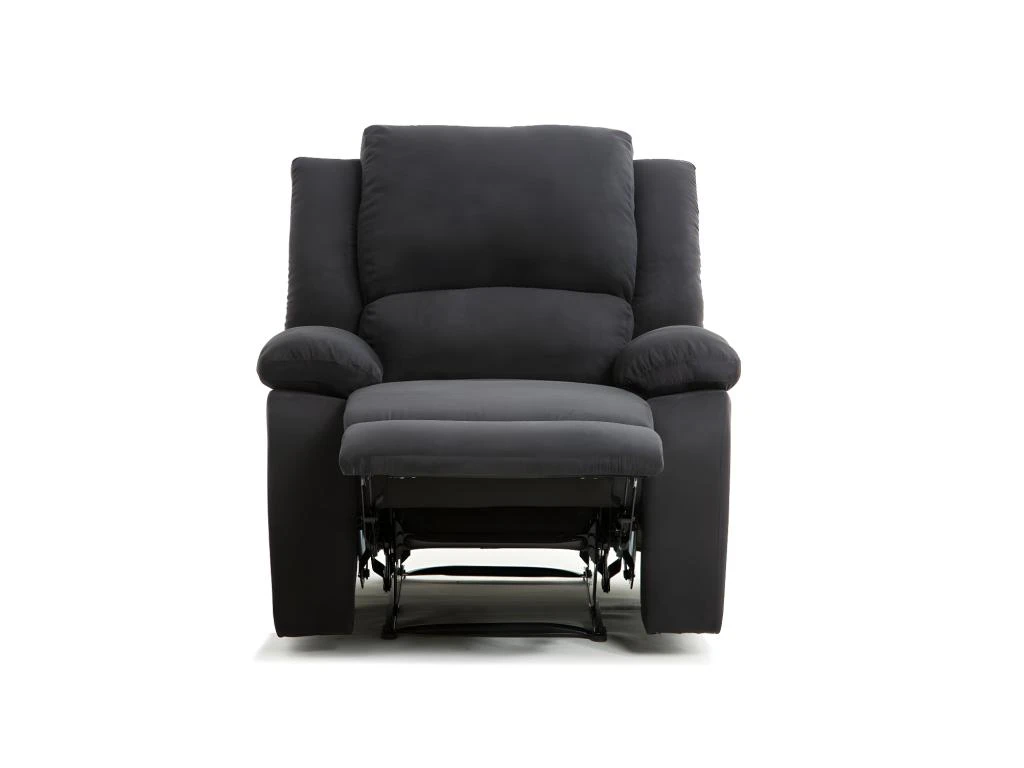 Fauteuil Relaxation 1 Place Microfibre Noire DETENTE â Image 10