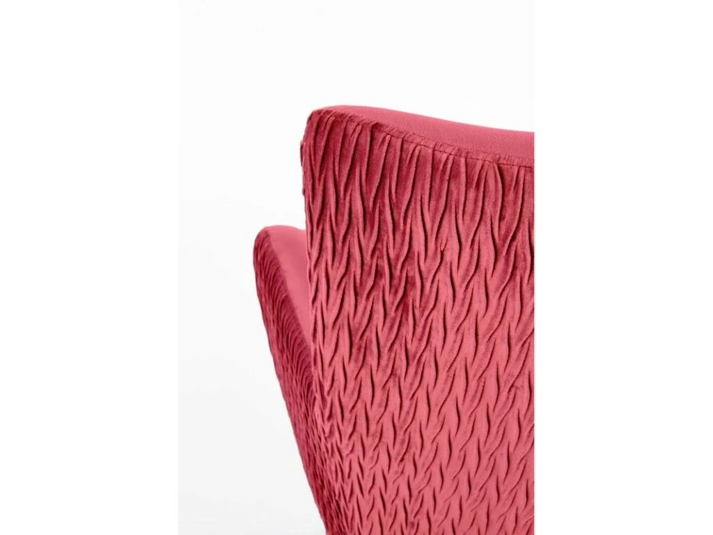 Fauteuil Rembourré En Velours 70 X 78 X 100 Cm - Rouge Foncé – Image 7
