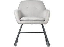 Fauteuil Ă Bascule Design "Cusseta" 80cm Gris Clair