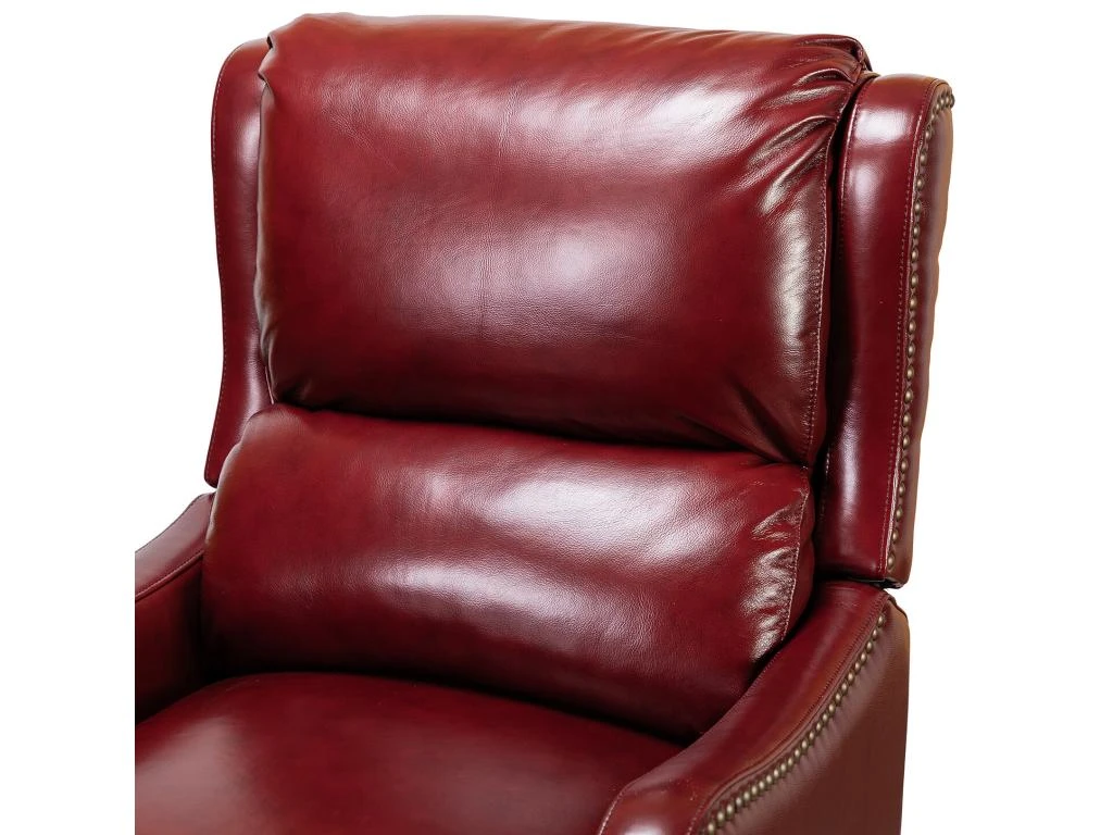 Fauteuil Relax En Cuir Véritable Simple Moderne Avec Dossier & Repose-Pieds Réglables Pour Salon-Bordeaux – Image 6