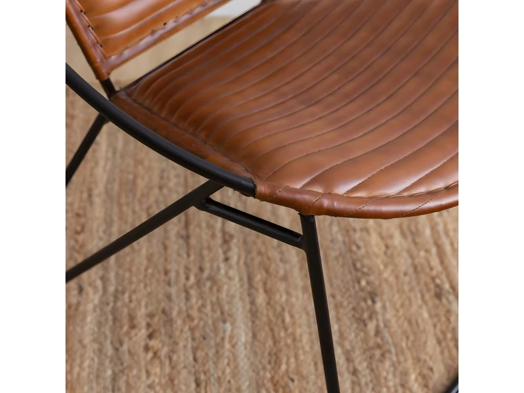 Fauteuil En Cuir Marron Jaya â Image 4