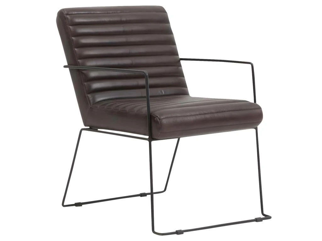 Fauteuil En Cuir Marron Astrid â Image 2